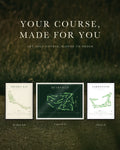 Your course, made for you: custom golf course map in Marram, Fescue and Chalk styles